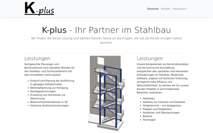 Screenshot of k-plus-konstruktion.de