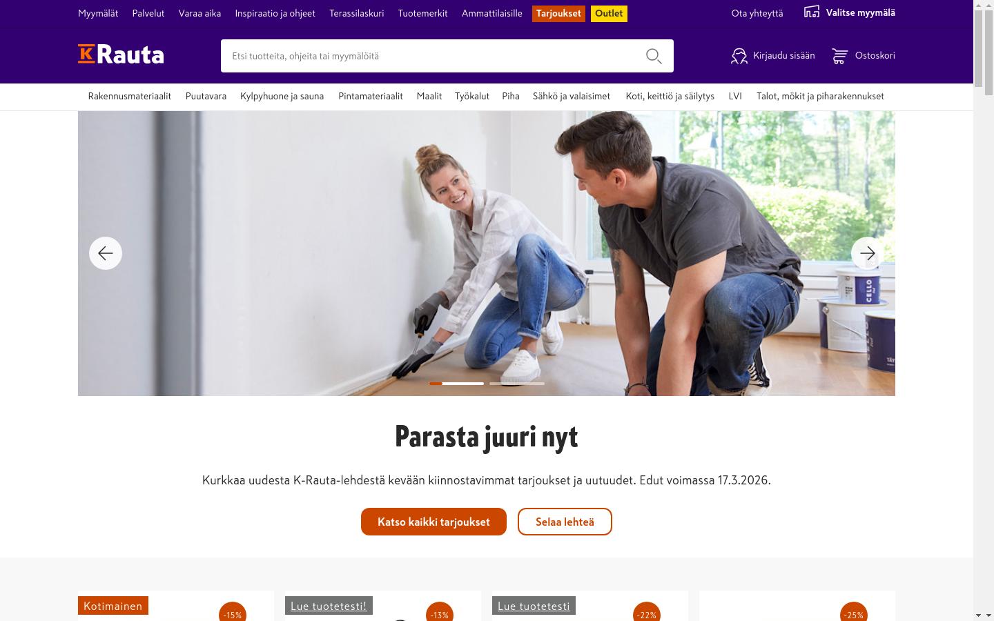 Screenshot of k-rauta.fi