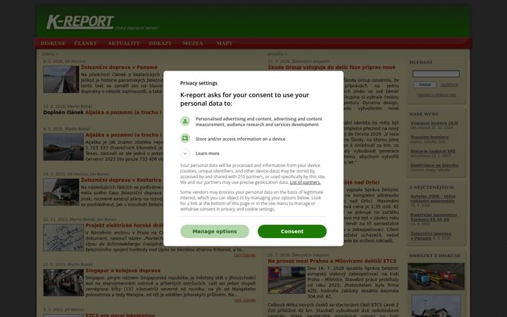 Screenshot of k-report.net