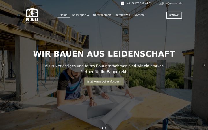 Screenshot von k-s-bau.de