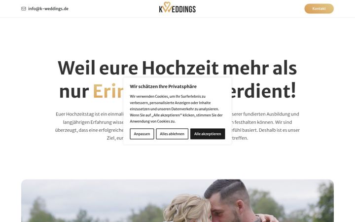 Screenshot of k-weddings.de