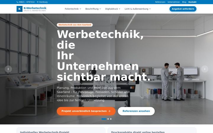 Screenshot of k-werbetechnik.de