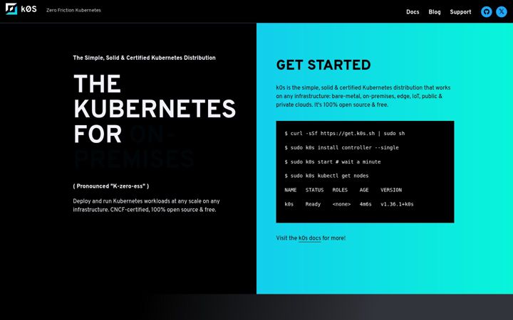 Screenshot of k0sproject.io