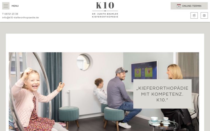 Screenshot of k10-kieferorthopaedie.de