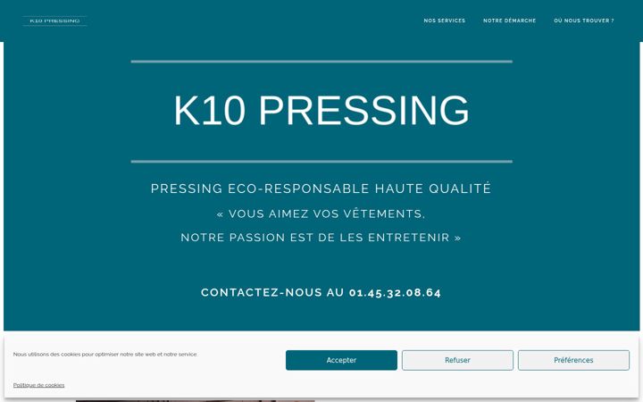 Screenshot of k10pressing.fr