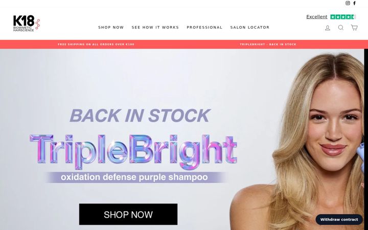 Screenshot of k18hair.ie