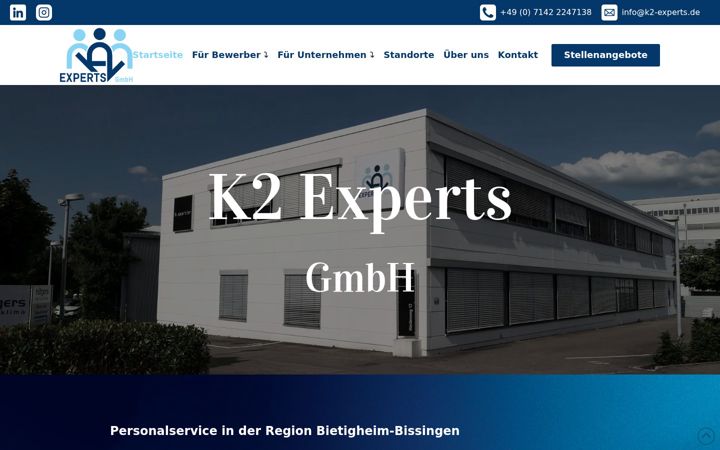 Screenshot of k2-experts.de