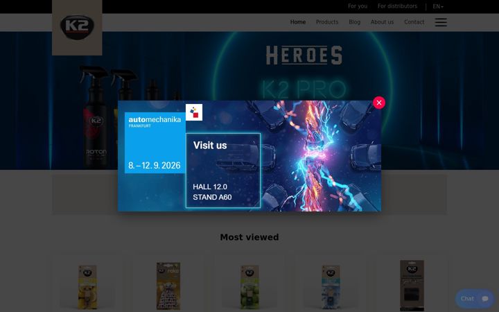 Screenshot of k2-global.com
