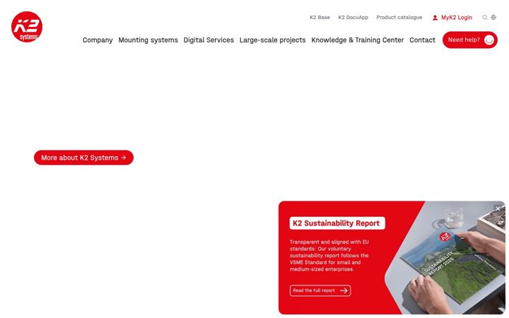 Posnetek zaslona k2-systems.com