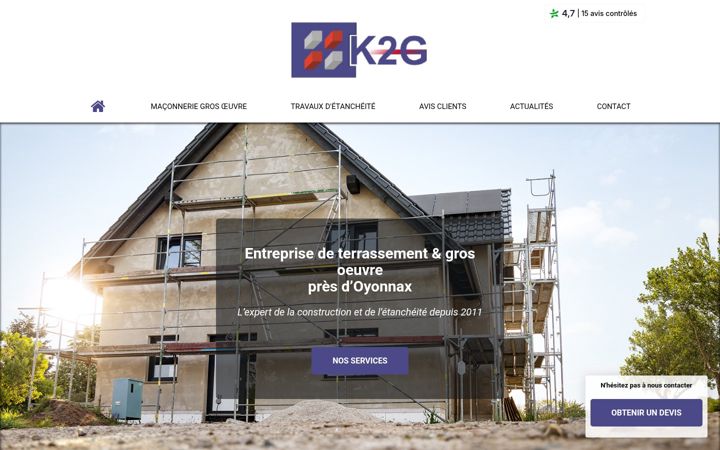 Screenshot of k2g-maconnerie-etancheite.fr