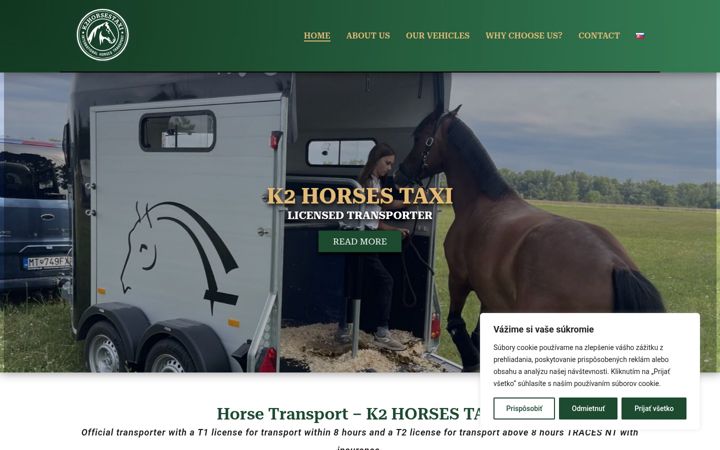 Screenshot of k2horsestaxi.sk