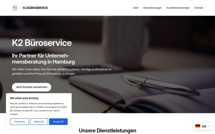 Screenshot of k2office.de