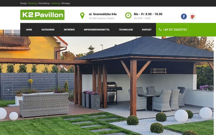 Screenshot of k2pavillon.de