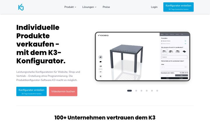Screenshot of k3-konfigurator.de