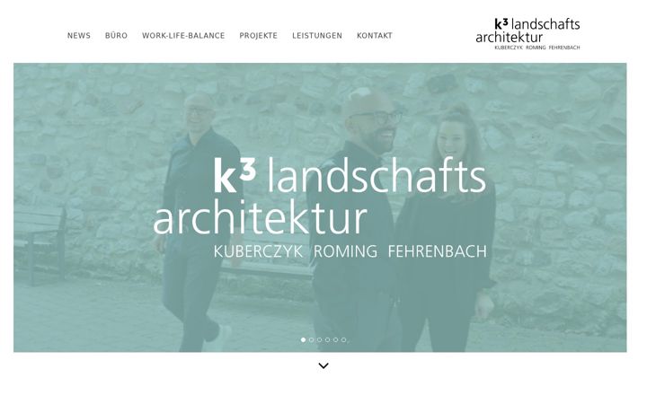 Screenshot of k3-landschaftsarchitektur.de