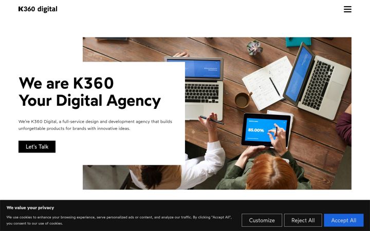 Screenshot of k360.uk