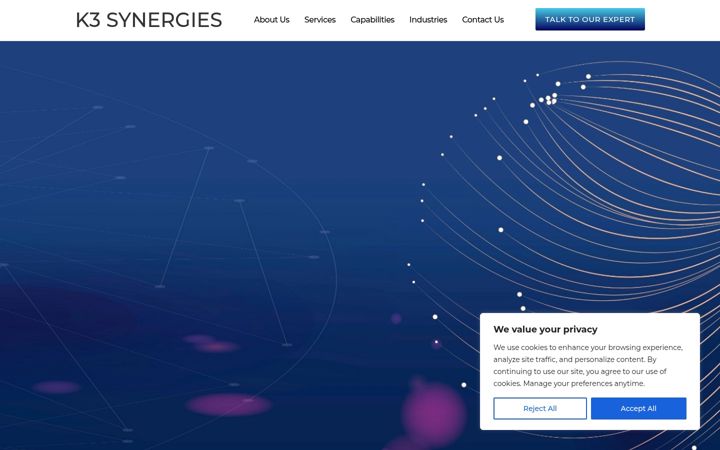 Screenshot of k3synergies.com