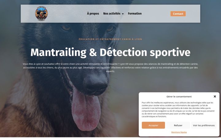 Screenshot of k9-academy.fr