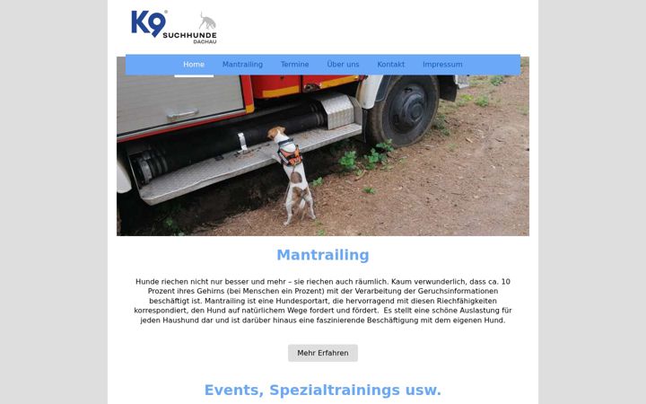 Screenshot of k9-dachau.de