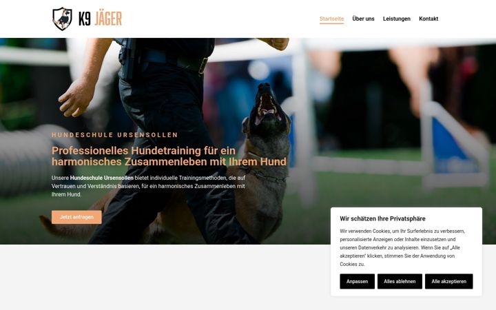Screenshot of k9-jaeger.de