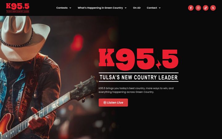 Screenshot of k95tulsa.com