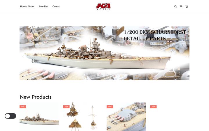 Screenshot of ka-models.com
