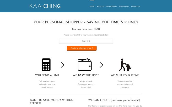 Screenshot of kaa-ching.com
