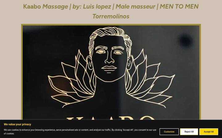 Screenshot of kaabomassage.com
