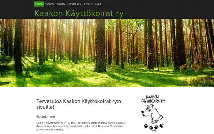 Screenshot of kaakonkayttokoirat.com