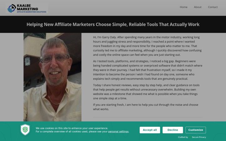 Screenshot of kaalbemarketing.com