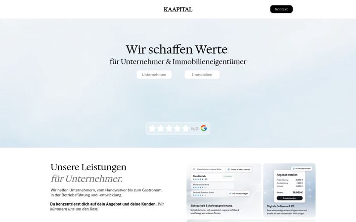 Screenshot of kaapital-immobilien.de