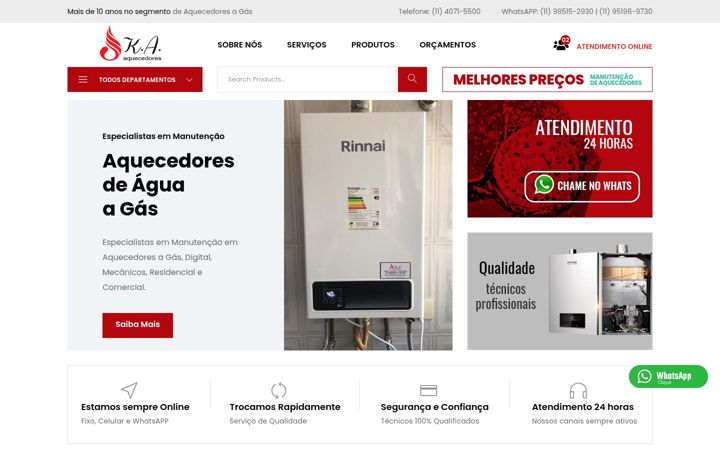 Screenshot of kaaquecedores.com.br