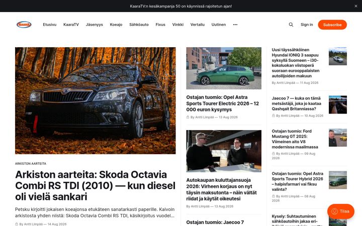 Screenshot of kaaratv.com