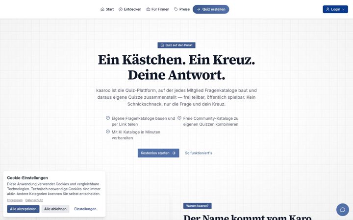 Screenshot of kaaroo.com
