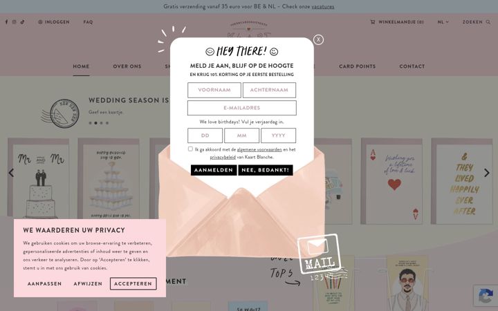 Screenshot of kaartblanche.com