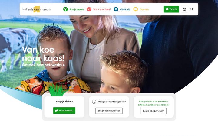 Screenshot of kaasmuseum.nl