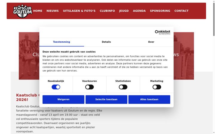 Screenshot of kaatsclubgoutum.nl
