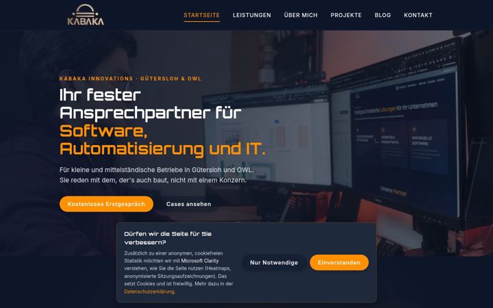 Screenshot of kabaka-innovations.de
