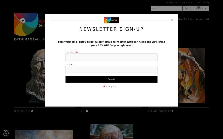 Screenshot of kaballart.com