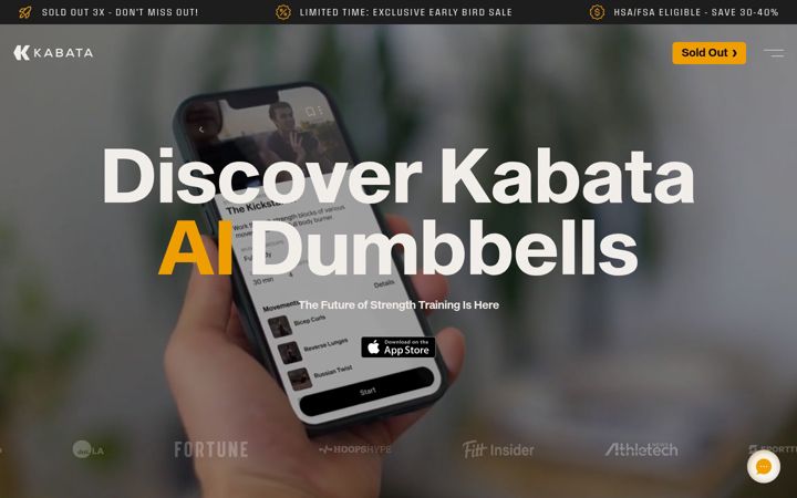 Screenshot of kabatafitness.com