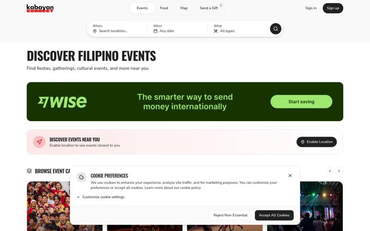 Screenshot of kabayanconnect.com