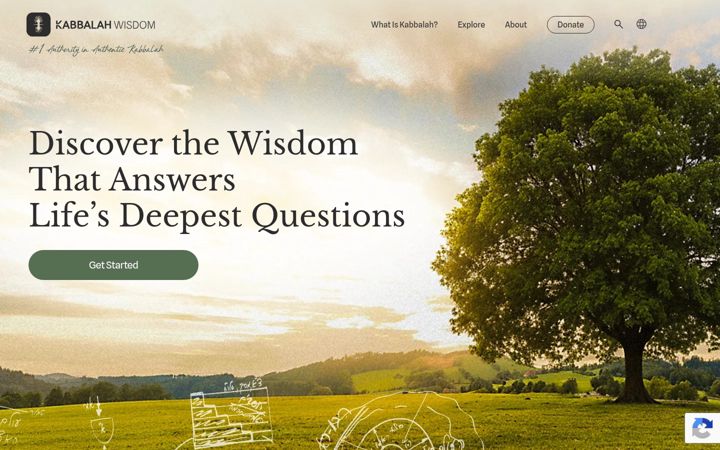 Screenshot of kabbalah.info