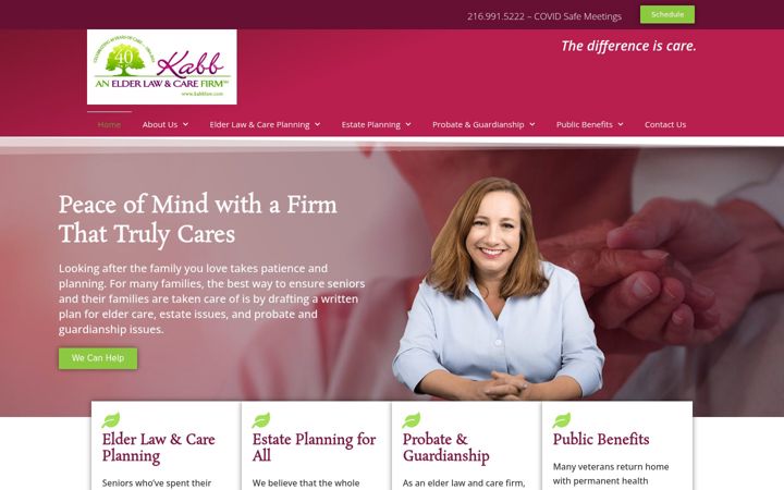 Screenshot of kabblaw.com