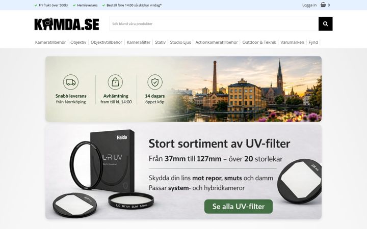 Screenshot of kabel.se