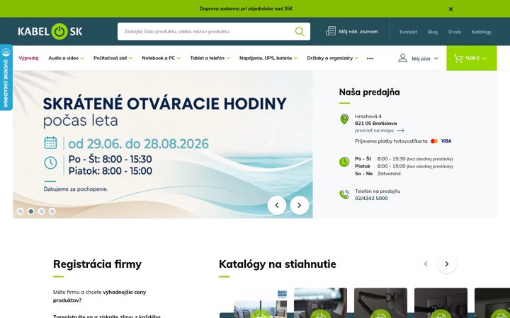Screenshot of kabel.sk