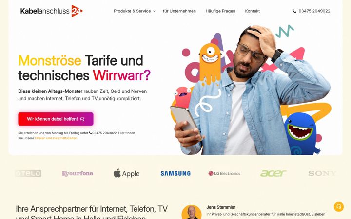 Screenshot of kabelanschluss24.com