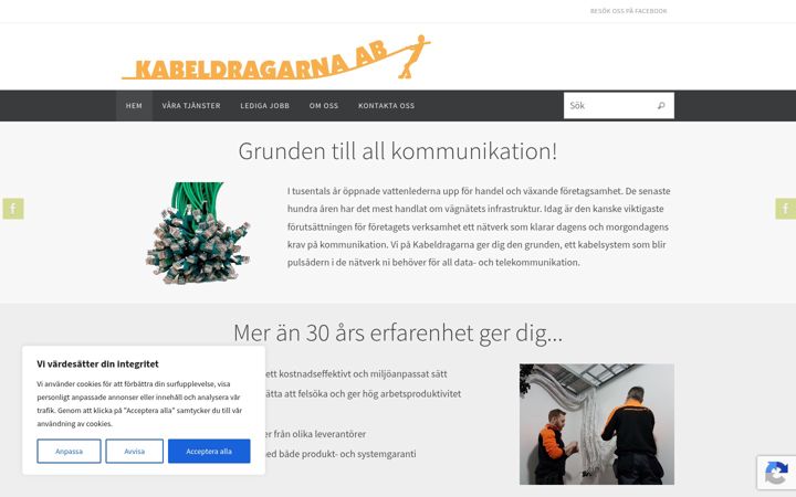 Screenshot of kabeldragarna.se