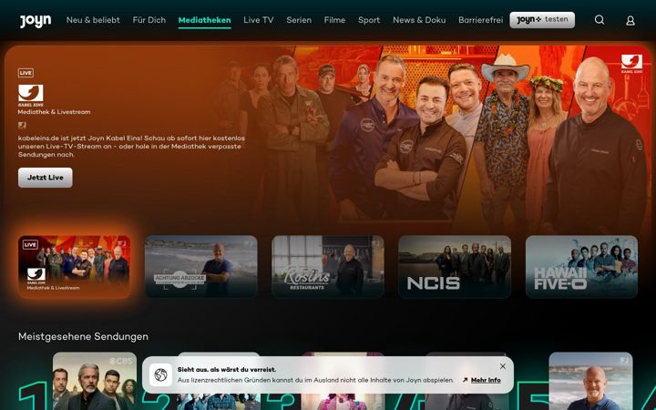 Screenshot of kabeleins.de