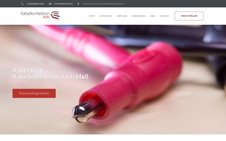 Screenshot of kabelkonfektion-kolb.de