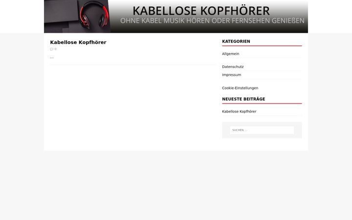 Screenshot of kabellose-kopfhoerer.com